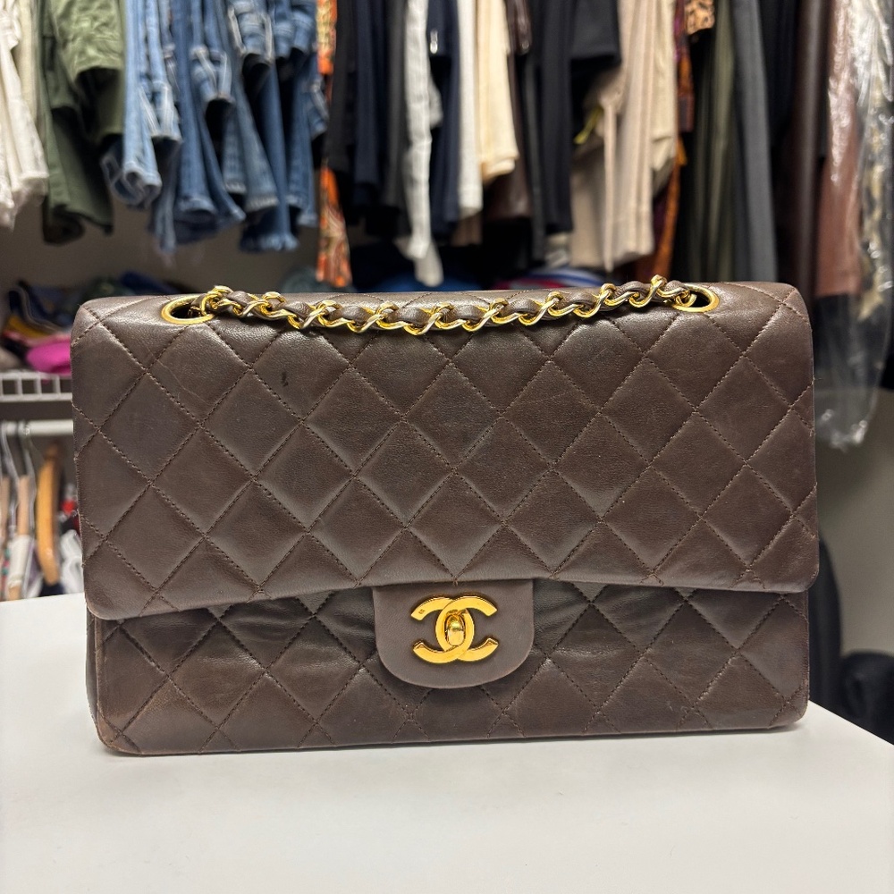 Authentic Vintage Brown Chanel Bag